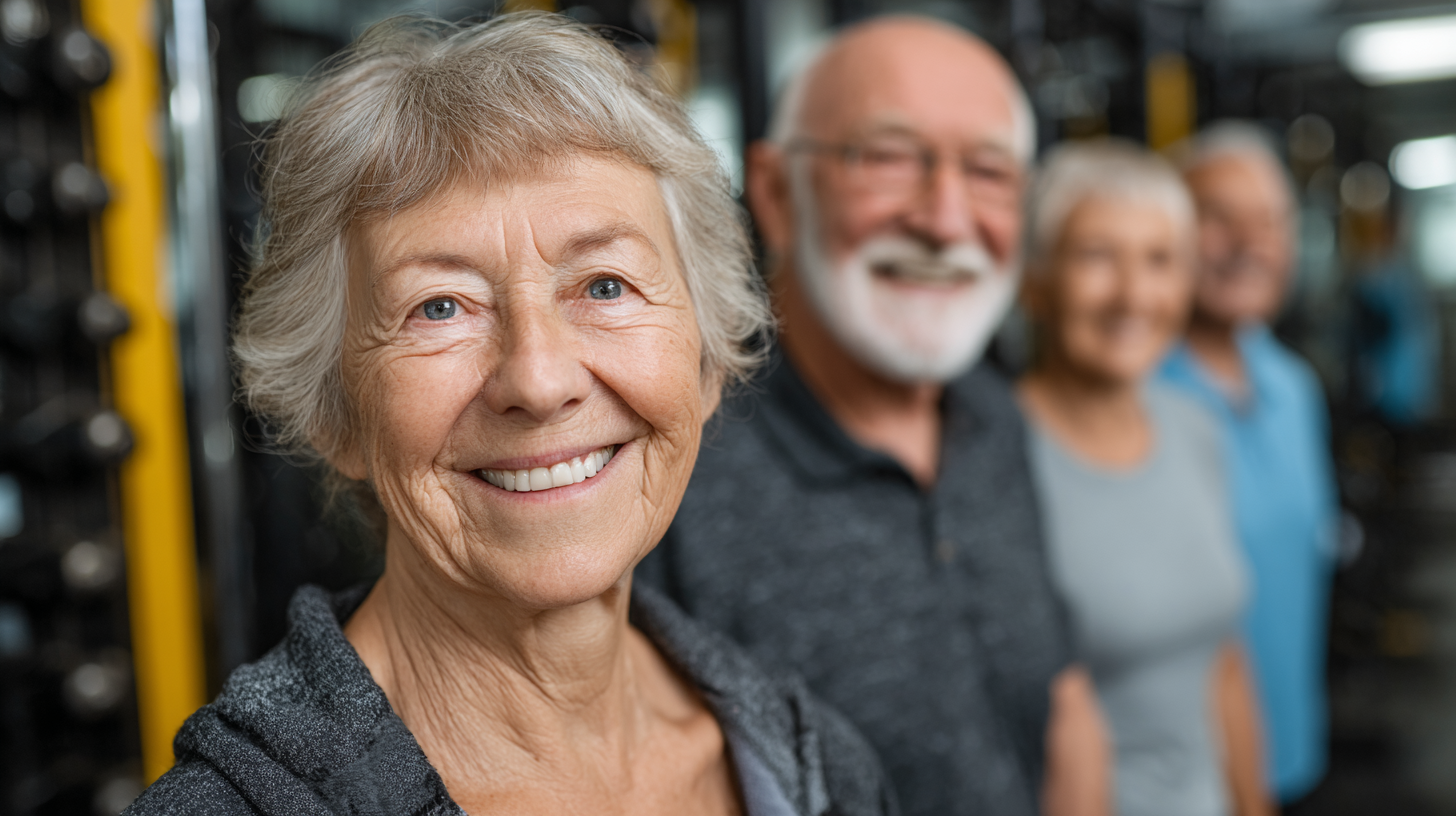 Щаслива пара старшого віку після тренування